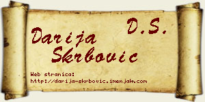 Darija Škrbović vizit kartica